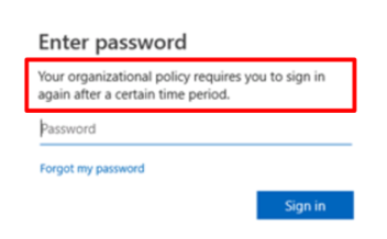 log in end user experience on Azure AD