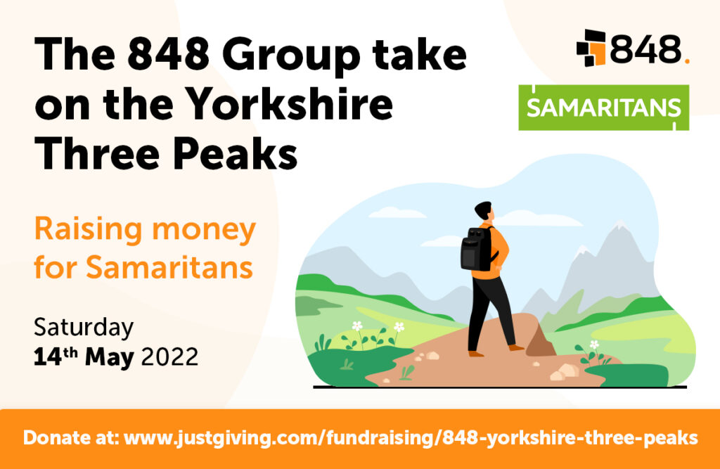 The 848 Group is taking on the Yorkshire Three Peaks for Samaritans