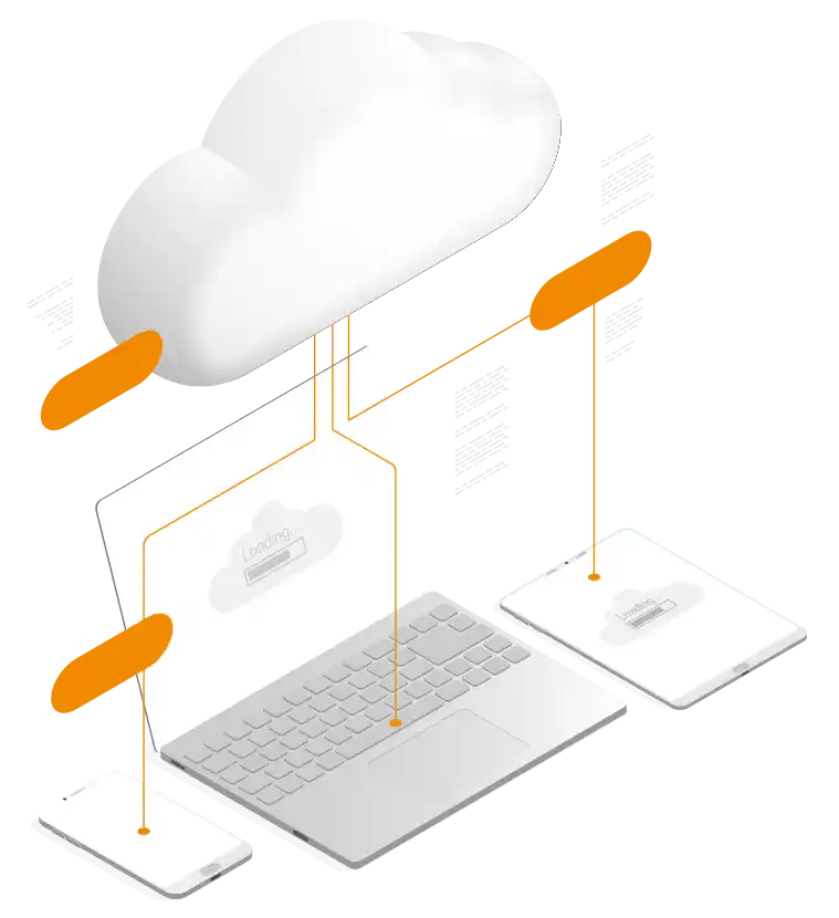 network management isometric vector